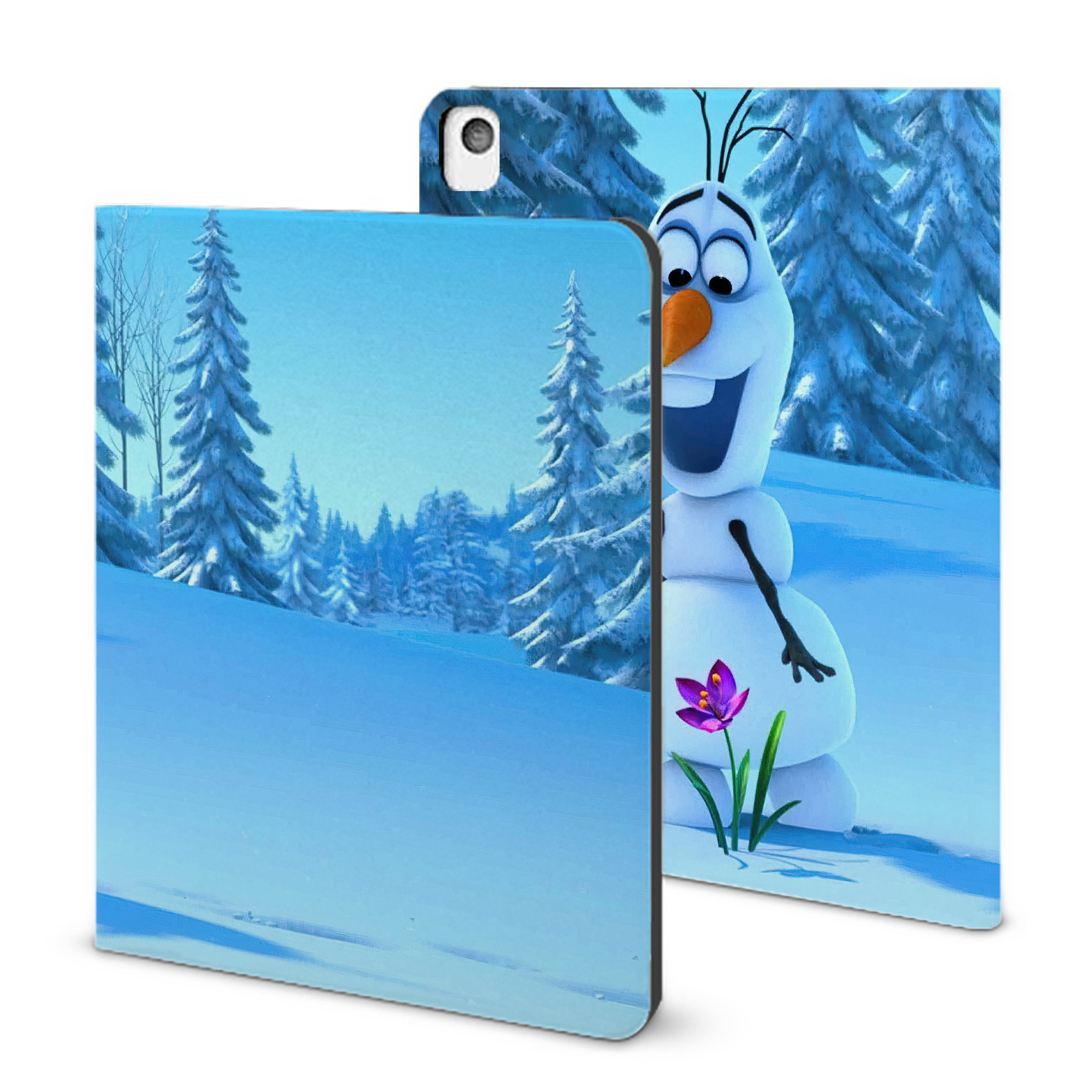 （画像用） アナと雪の女王 アンナ エルサ Frozen Anna Elsa IPadケース ペンホルダー付き ブックスタイルデザイン